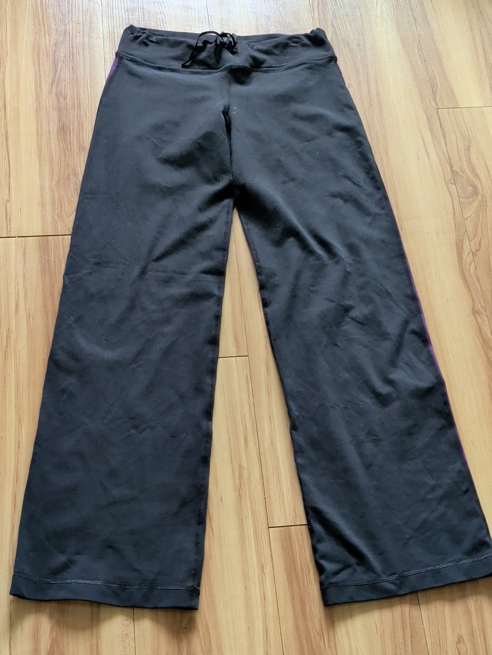 Women's Black Wide-Leg Lounge Pants